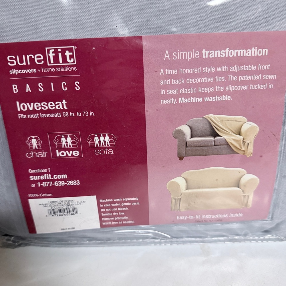 Sure Fit Basics Loveseat Slipcover - Beige